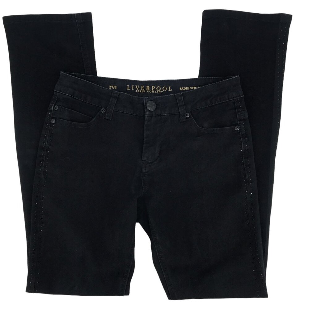 Liverpool Jeans Company Women's Sadie Straight Jeans Size 27/4 Black